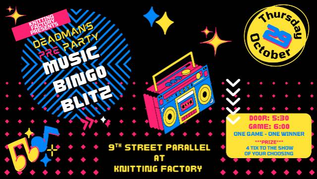 Deadman’s Pre Party - Music Bingo Blitz