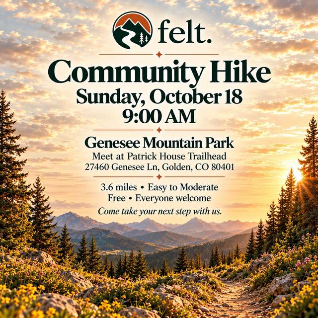 Felt Community Hike - Space to Reflect & Connect