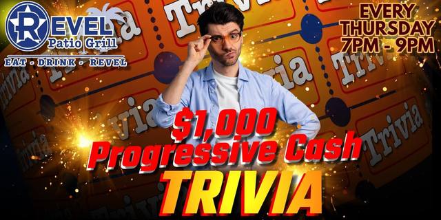 1,000 Dollar Progressive Cash Pot Trivia Night with Shoji