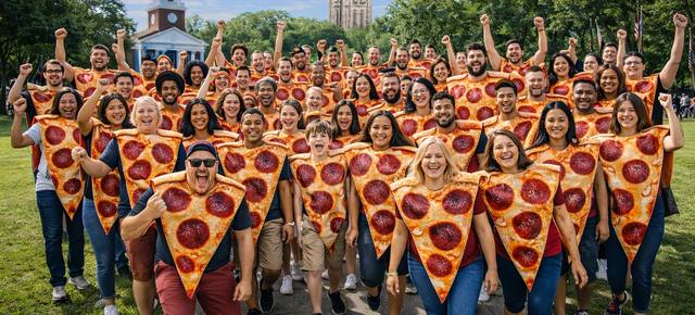 World's Largest Pizza Costume Party