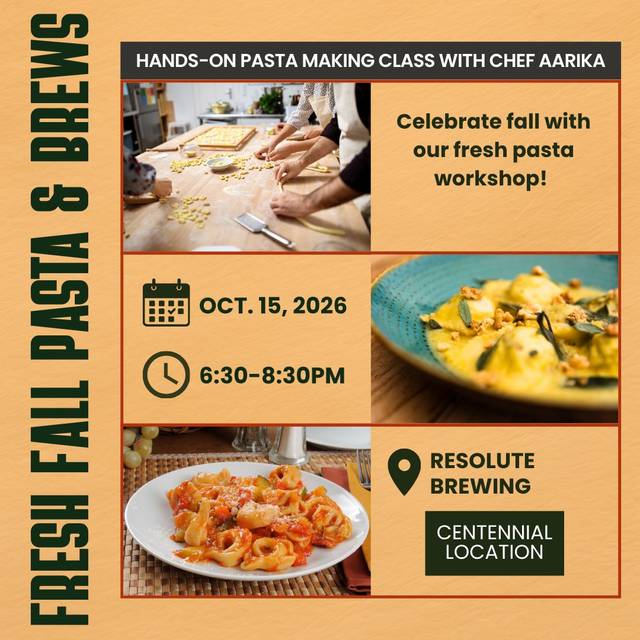Fresh Fall Pastas and Brews at Resolute Brewing
