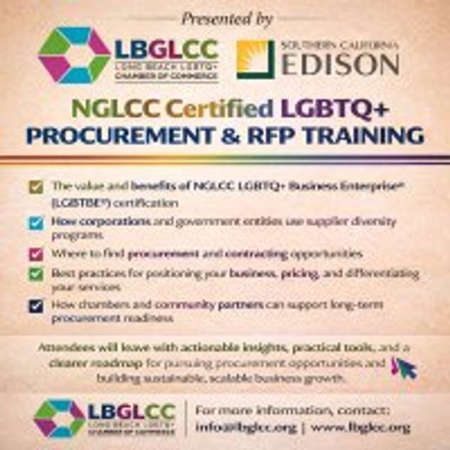 NGLCC Certified LGBTQ+ Procurement and RFP Training