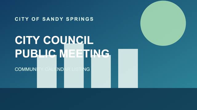 Sandy Springs City Council Meeting