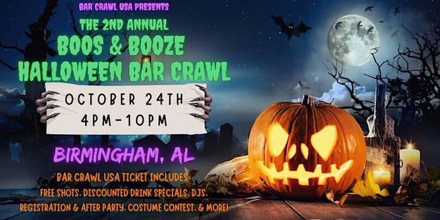 2nd Annual Birmingham Boos & Booze Halloween Bar Crawl