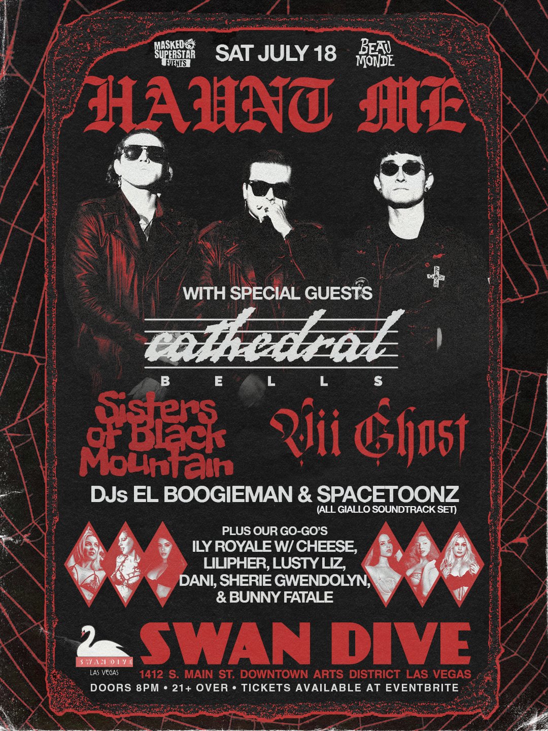 Haunt Me, Cathedral Bells, Sisters of Black Mountain, VII Ghost @ Swan Dive