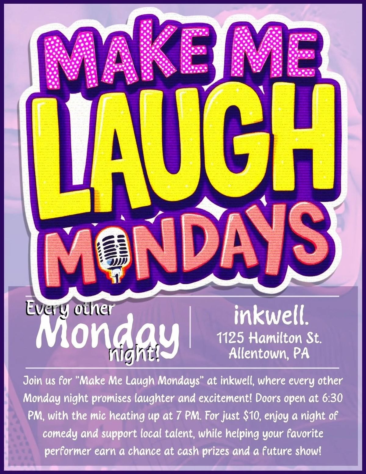 Make Me Laugh Mondays: Comedy Open Mic