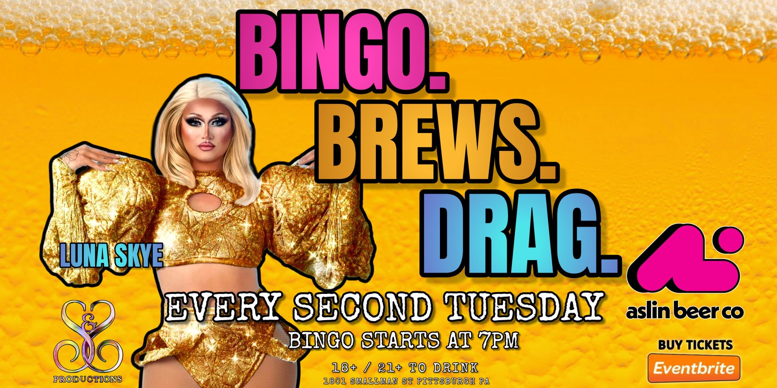 Pride Bingo, Brews, Drag at Aslin Beer Co
