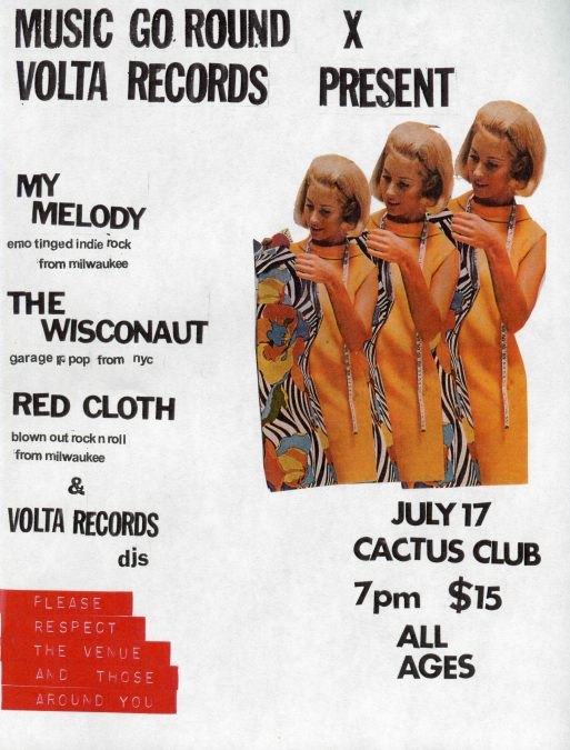 Music Go Round x Volta Records Present: My Melody, The Wisconaut, Red Cloth