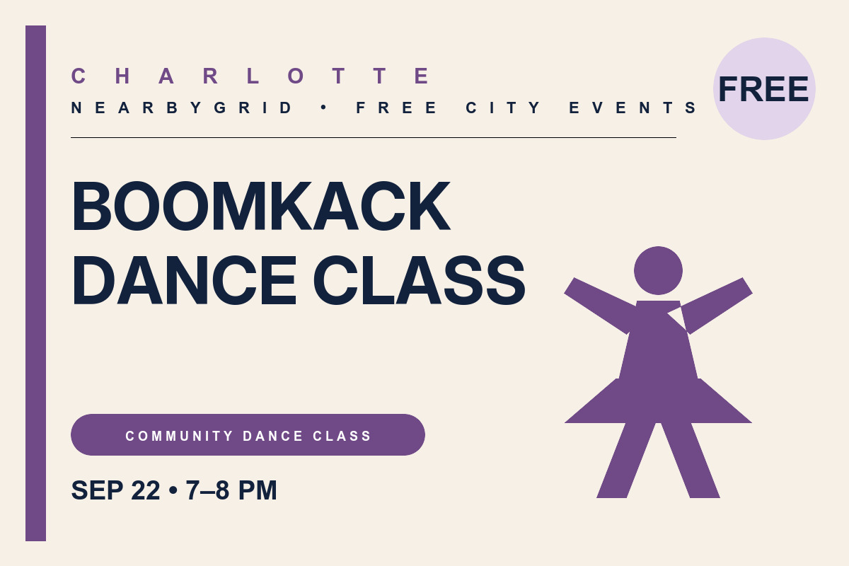 FREE Charlotte: BOOMKACK Musical Theater Dance Class