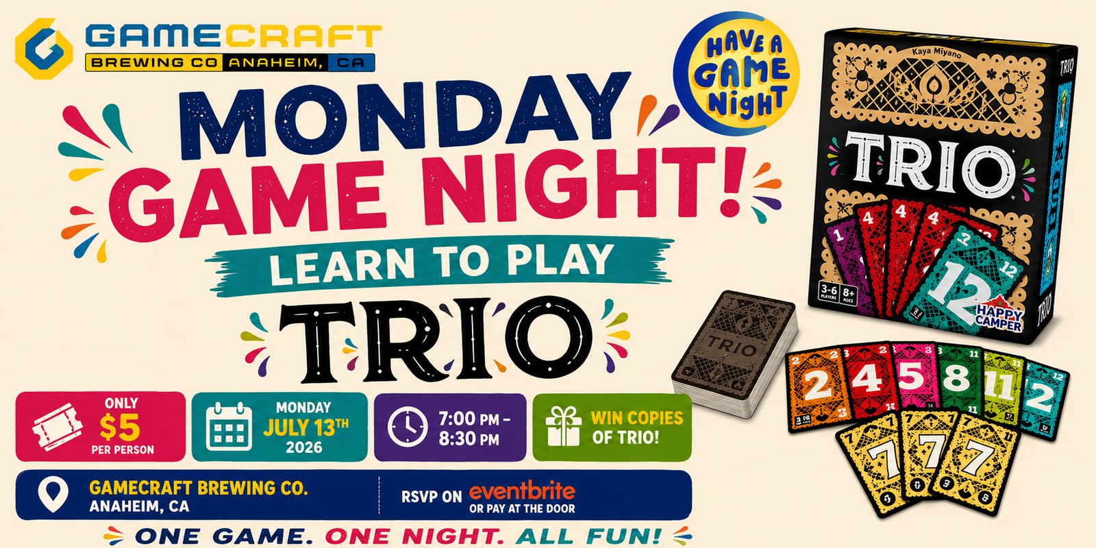 Monday Game Night: Learn to Play at GameCraft