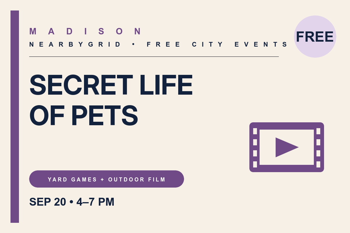 FREE Madison: The Secret Life of Pets at The Glen