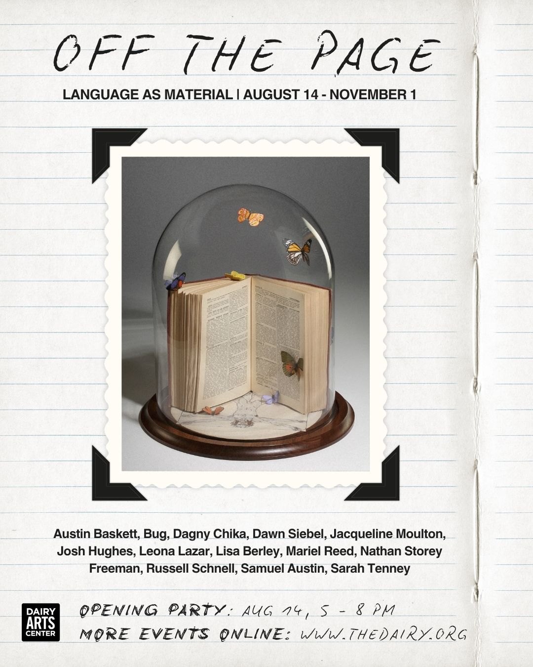 Off the Page Exhibition Opening Reception
