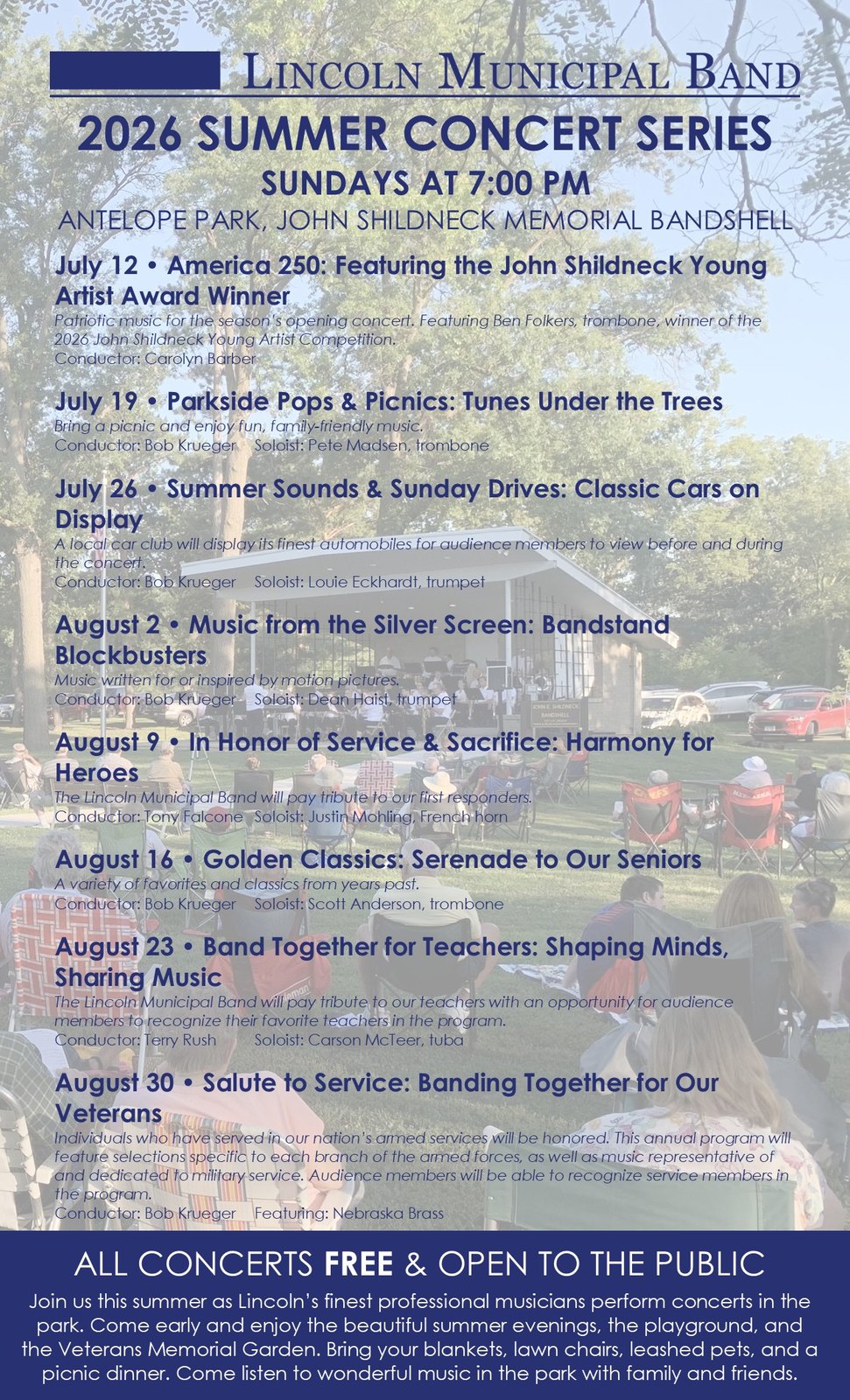 Lincoln Municipal Band: Summer Sounds and Sunday Drives