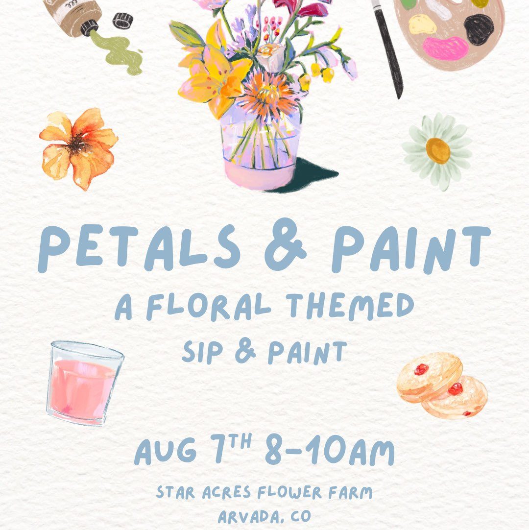 Flower Farm Painting Class - Sip & Paint