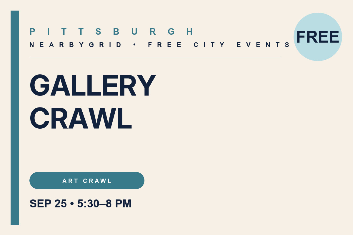 FREE Pittsburgh: Cultural District Gallery Crawl