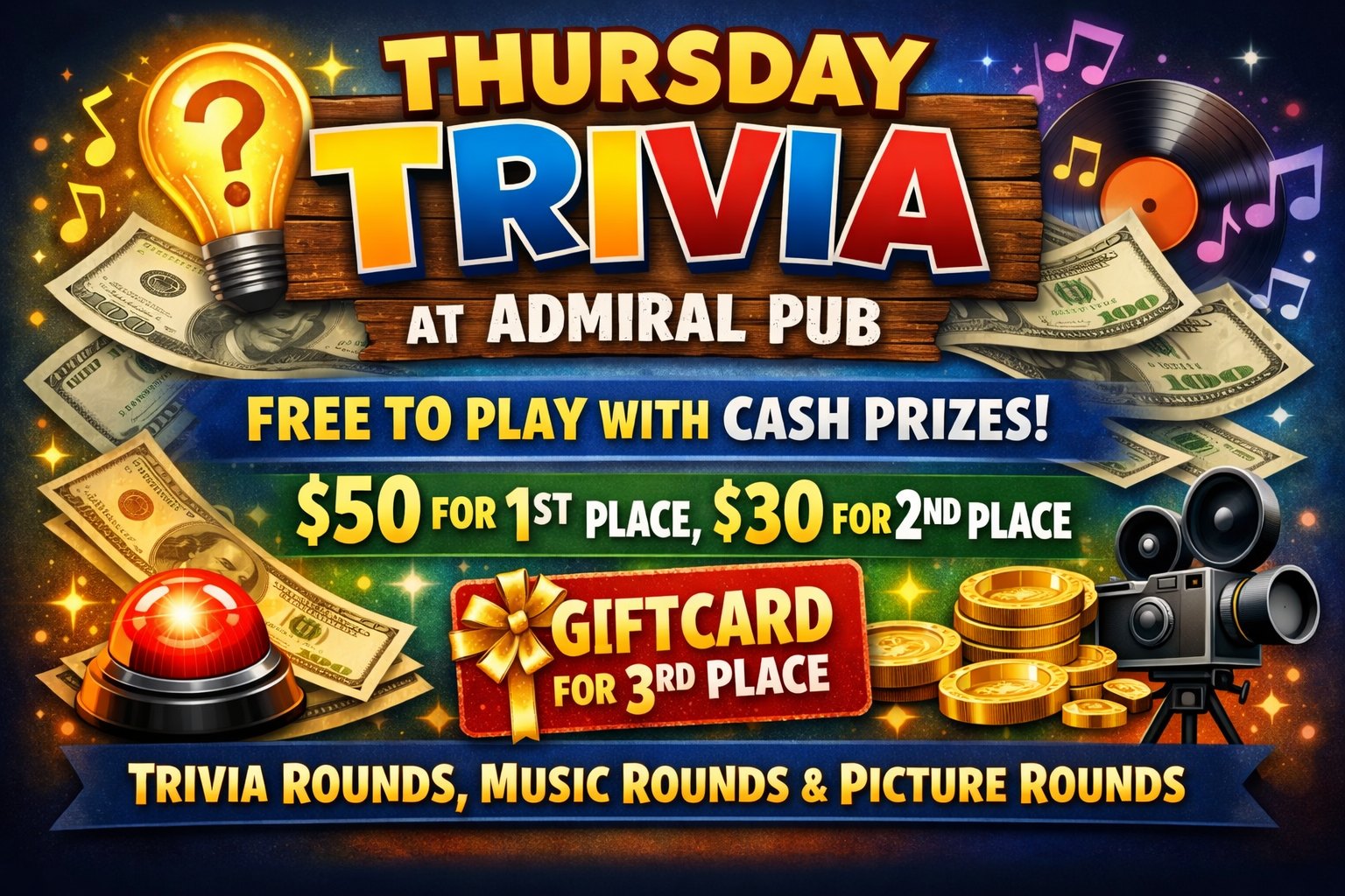 Thursday Trivia at Admiral Pub